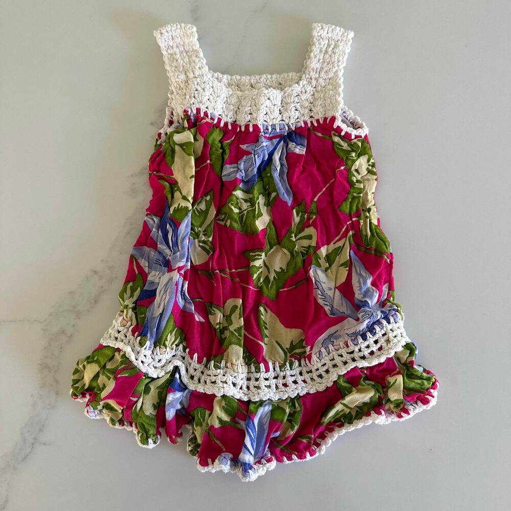 Island Beach 1T Toddler Hawaiian Floral Dress